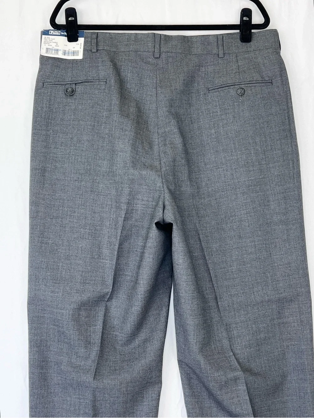 Polo Ralph Lauren Dalton Wool Pants Sz 38 Gray Pleated Trouser Business NWT